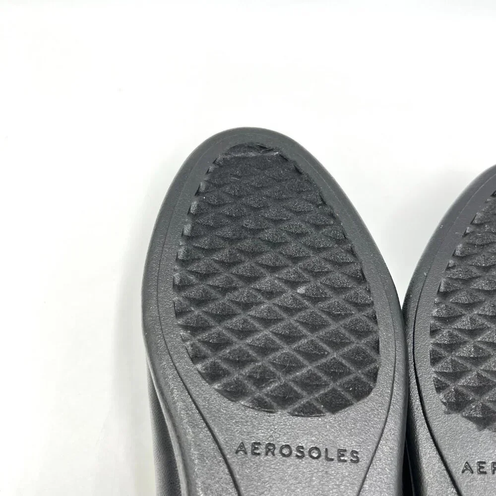 Aerosoles Womens‎ Size 6.5 Homebet Black Slip On Ballet Flats Shoes